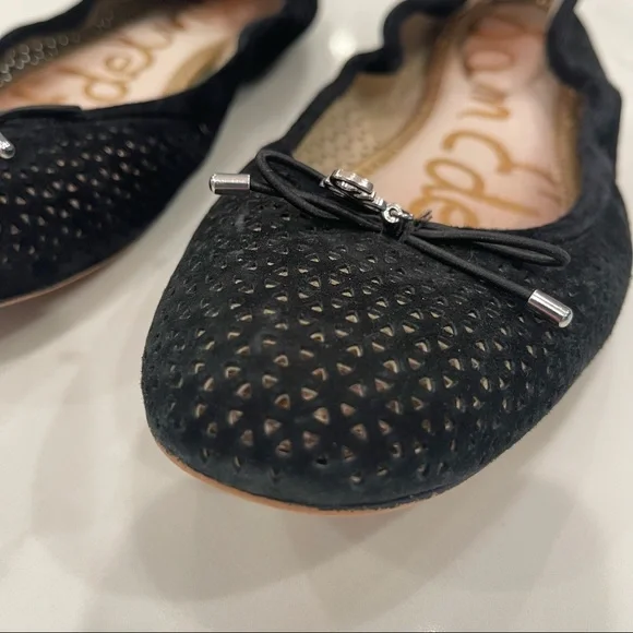 🎉HOST PICK🎉 Sam Edelman black suede Felicia ballet flats - Picture 4 of 14